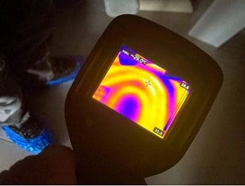 איתור נזילות מים במצלמה טרמית החלפת צנרת מים