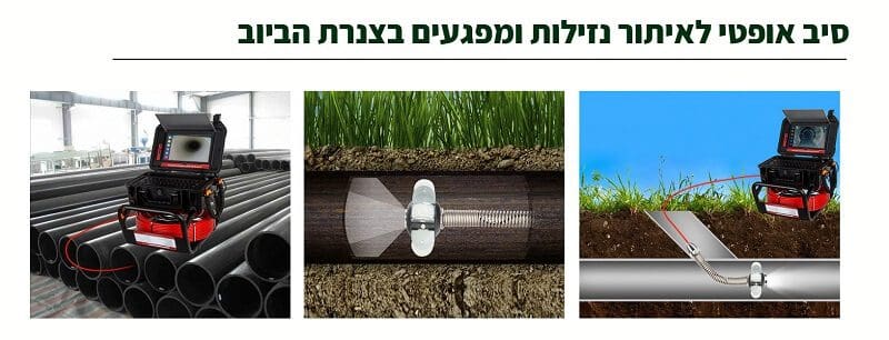 איתור כשלים בצנרת הביוב בעזרת סיב אופטי לאיתור נזילות מים