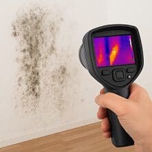 איתור נזילות מים מאחורי קיר – כתם רטיבות גלוי המצביע על נזילה סמויה בצנרת הפנימית