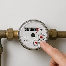 שעון מים מסתובב ללא הפסקה – סימן מובהק לדליפת מים סמויה בצנרת