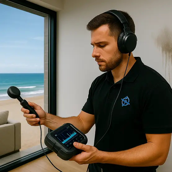 איתור נזילות מים באמצעות ציוד אקוסטי – חלק ממדיניות תיקונים קפדנית בתרמו־שי